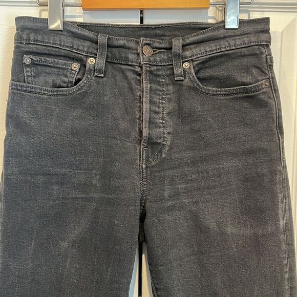 Levi’s Black Button Fly High Rise Jeans‎ Size 28 - Picture 2 of 13